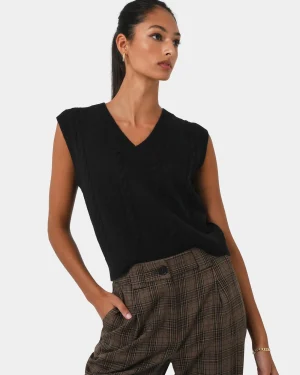 Forcast Rulia V-neck Knit Vest* T-Shirts & Tops|Work Tops