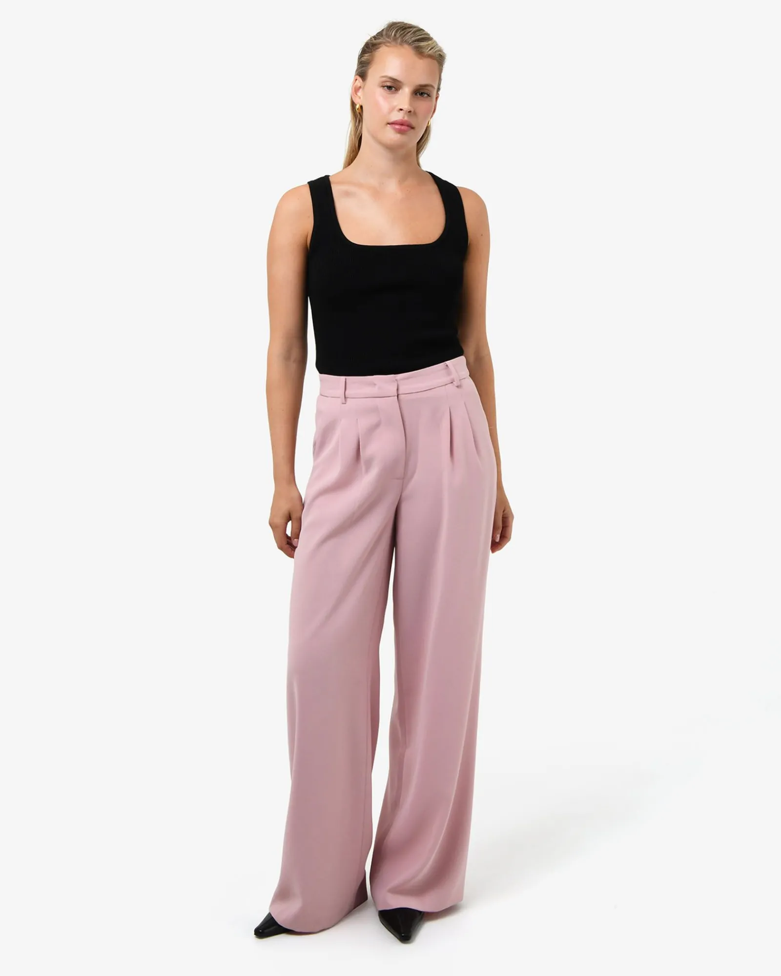 Forcast Rumy Wide Leg Tailored Pants* High-Waisted Pants|Wide-Leg Pants