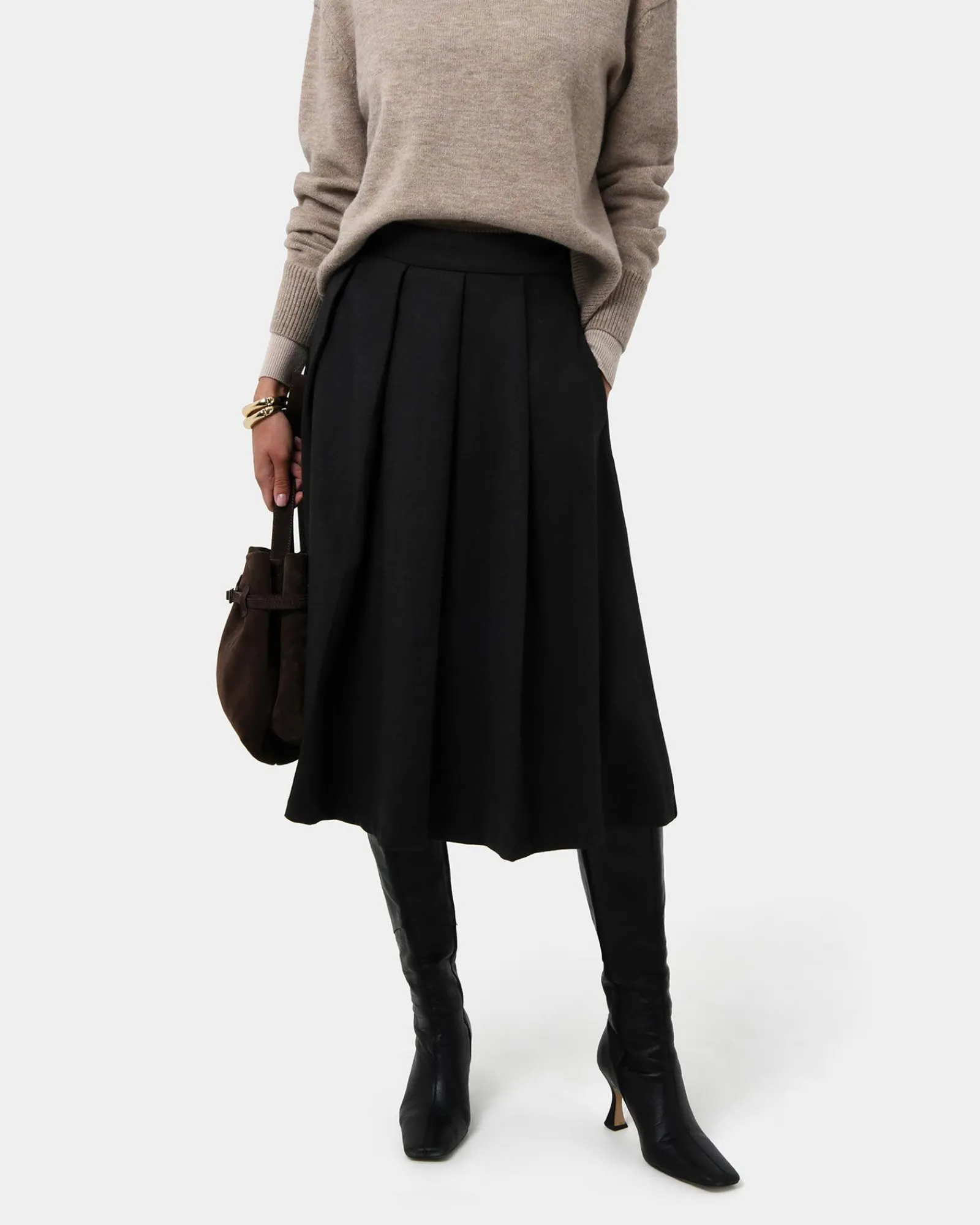 Forcast Ryan Pleated Midi Skirt* Midi & Maxi Skirts|Work Skirts
