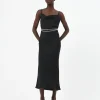 Forcast Safa Bias Slip Dress* Black Dresses|Black Dresses
