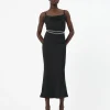 Forcast Safa Bias Slip Dress* Black Dresses|Black Dresses