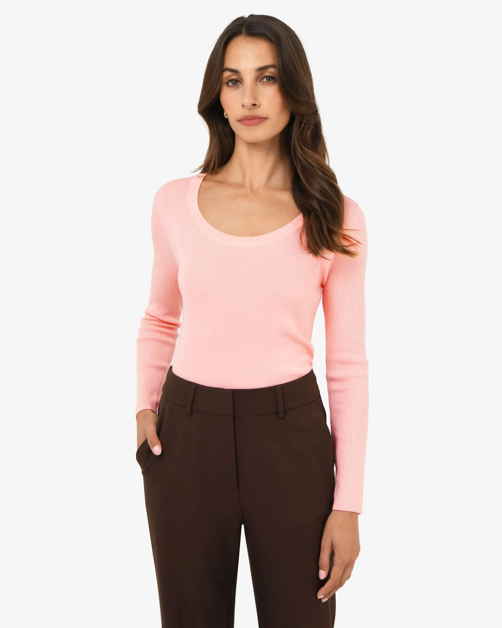 Forcast Samira Scoop Neck Knit* T-Shirts & Tops|Long Sleeve Tops