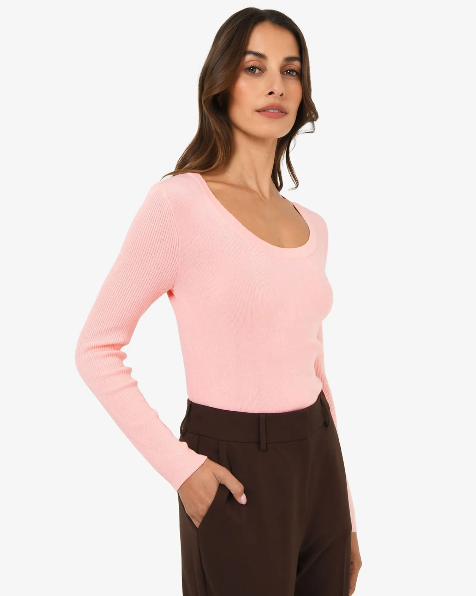 Forcast Samira Scoop Neck Knit* T-Shirts & Tops|Long Sleeve Tops