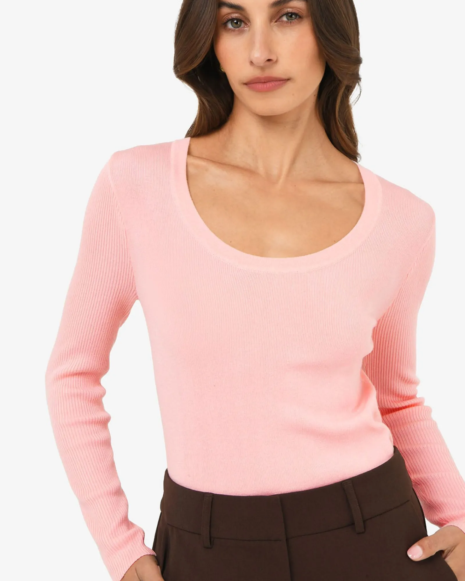 Forcast Samira Scoop Neck Knit* T-Shirts & Tops|Long Sleeve Tops