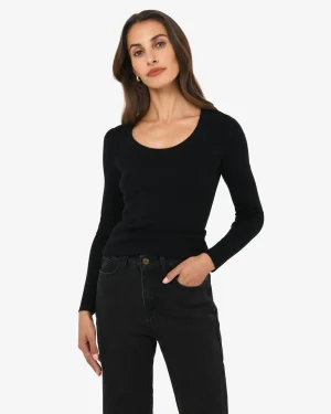 Forcast Samira Scoop Neck Knit* T-Shirts & Tops|Long Sleeve Tops