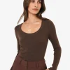 Forcast Samira Scoop Neck Knit* T-Shirts & Tops|Long Sleeve Tops