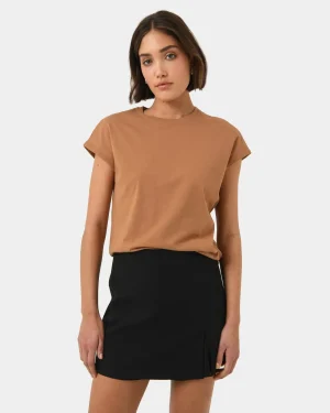 Forcast Sara Cotton Tee* T-Shirts & Tops|Work Tops