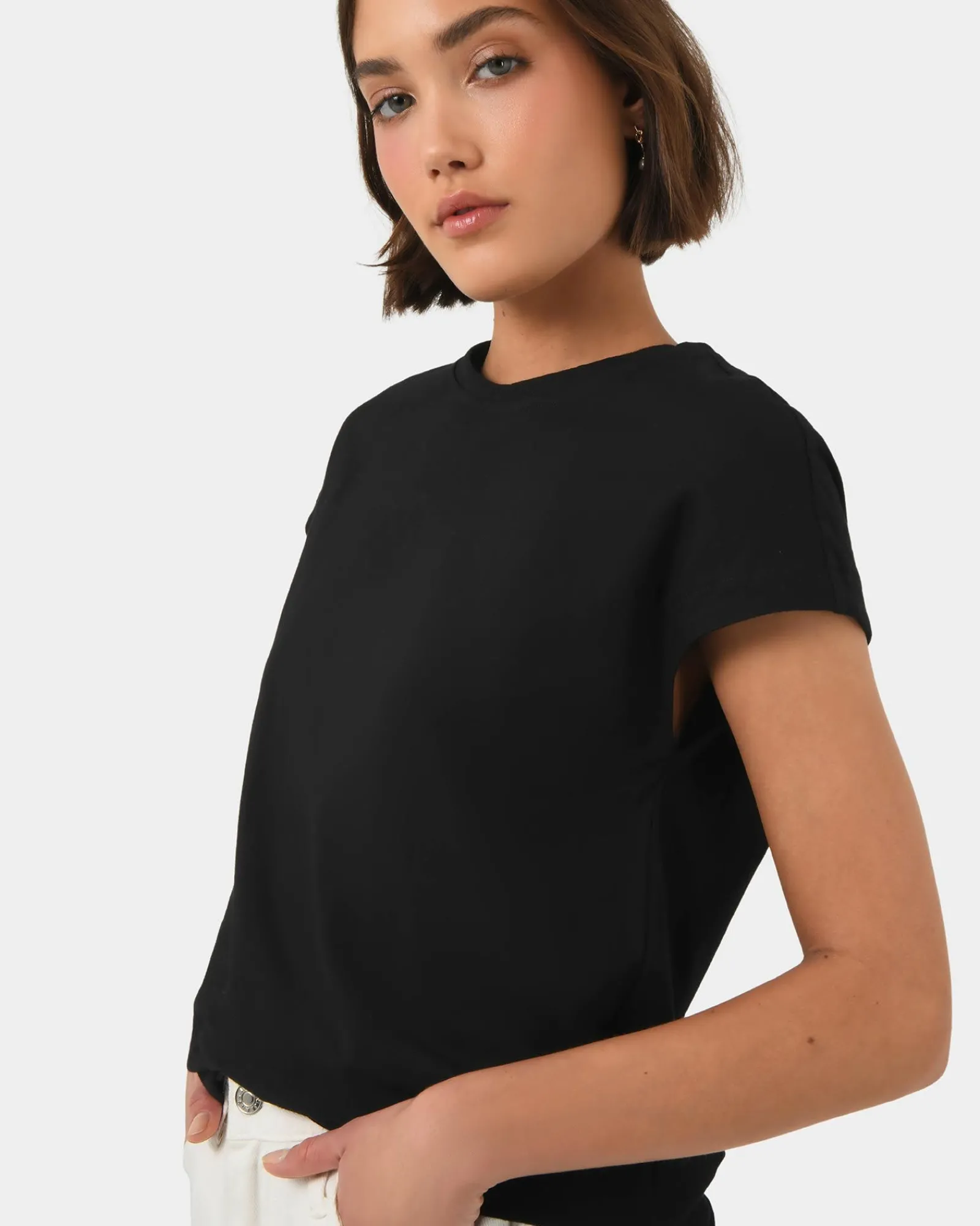 Forcast Sara Cotton Tee* T-Shirts & Tops|Work Tops