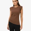 Forcast Sarah Padded Ruched Jersey Top* T-Shirts & Tops|Work Tops