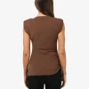 Forcast Sarah Padded Ruched Jersey Top* T-Shirts & Tops|Work Tops