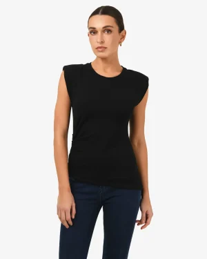 Forcast Sarah Padded Ruched Jersey Top* T-Shirts & Tops|Work Tops