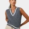 Forcast Sarah V-neck Knit* T-Shirts & Tops|Work Tops