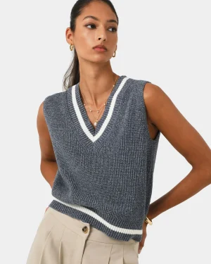 Forcast Sarah V-neck Knit* T-Shirts & Tops|Work Tops