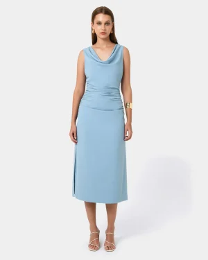 Forcast Serena Cowl Neck Dress* Midi Dresses|Midi Dresses