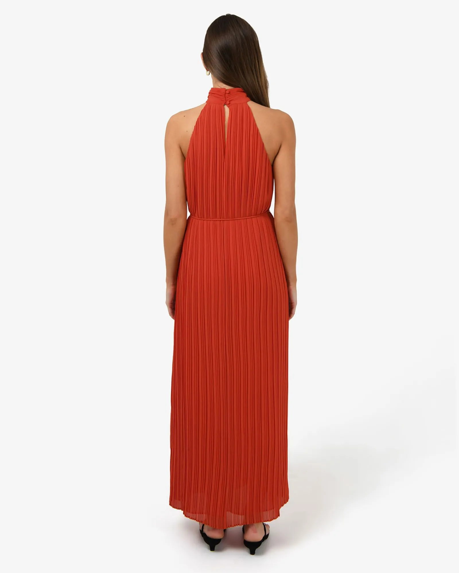 Forcast Shelly Chiffon Pleated Dress* Maxi Dresses|Maxi Dresses