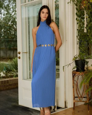 Forcast Shelly Chiffon Pleated Dress* Maxi Dresses|Maxi Dresses