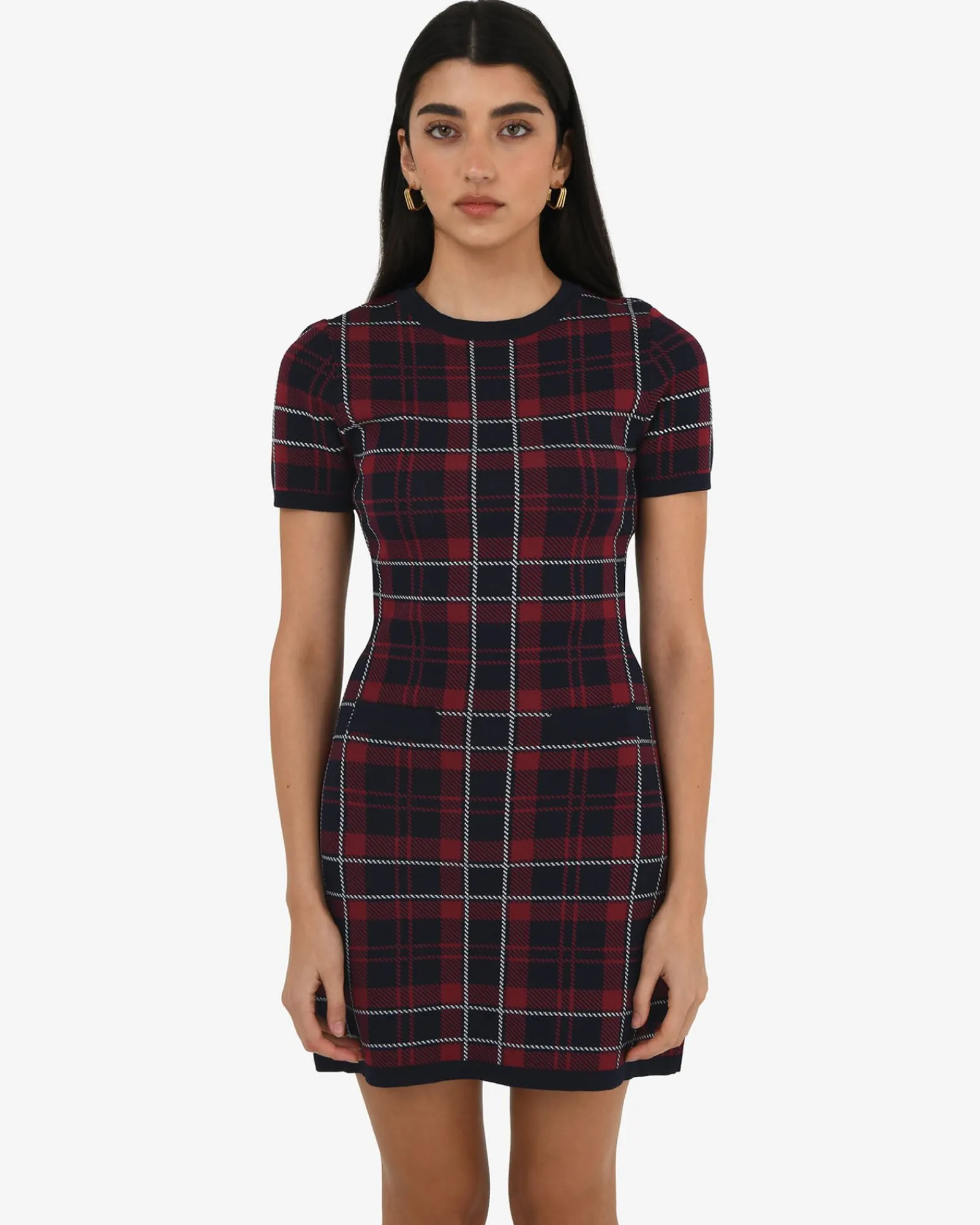 Forcast Siane Check Knit Dress* Mini Dresses|Mini Dresses