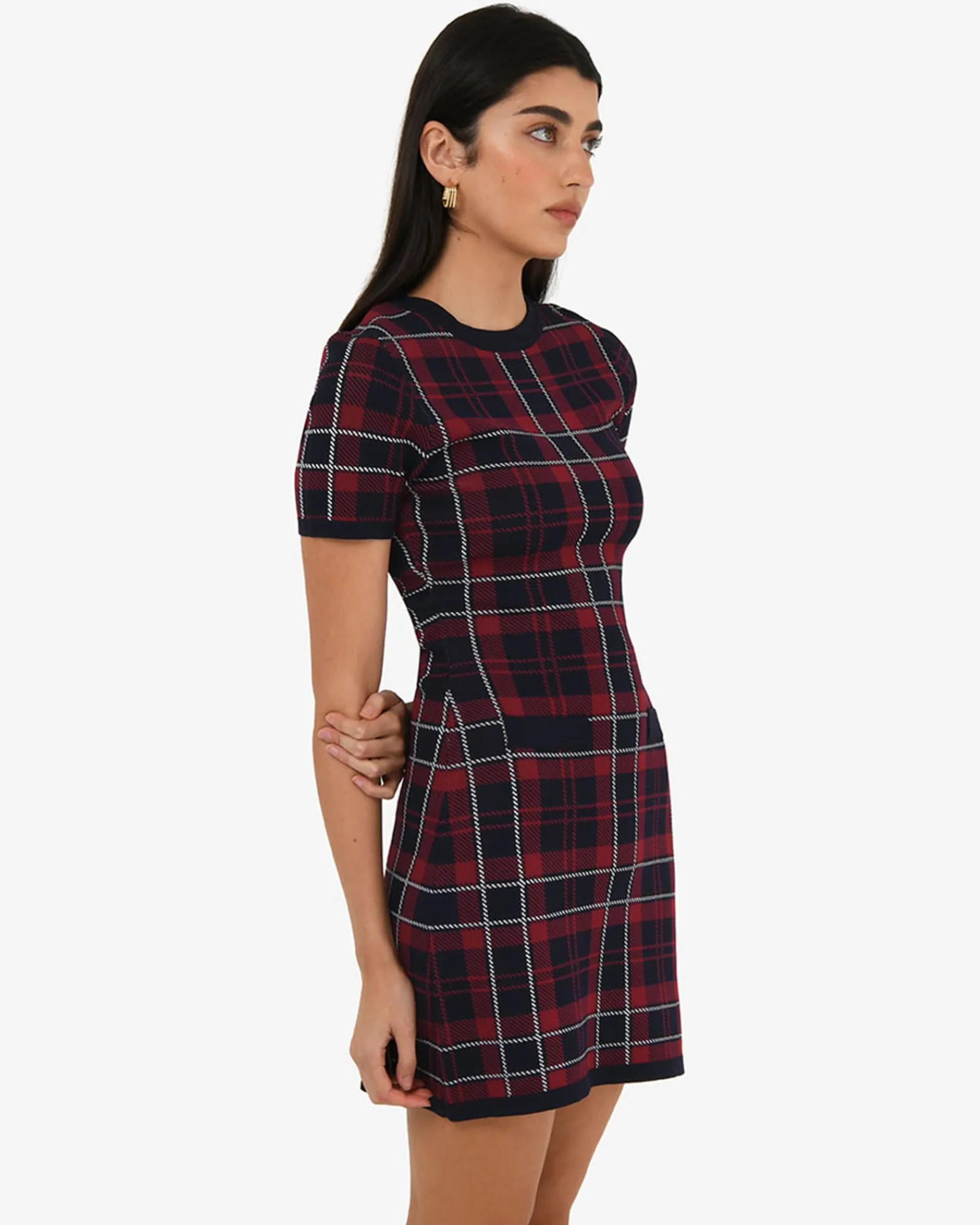 Forcast Siane Check Knit Dress* Mini Dresses|Mini Dresses