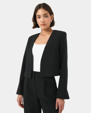 Forcast Sofia Cropped Blazer* Long Sleeve Tops|Work Tops