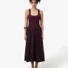 Forcast Soho Cotton & Knit Midi Dress* Conscious|Midi Dresses