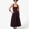 Forcast Soho Cotton & Knit Midi Dress* Conscious|Midi Dresses