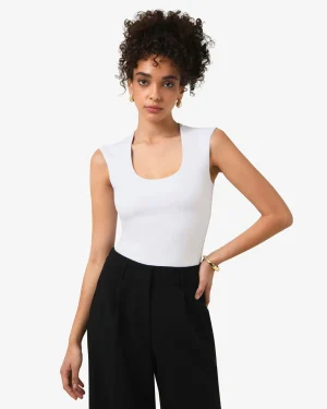 Forcast Soho Rounded Square Neck Top* T-Shirts & Tops|Work Tops