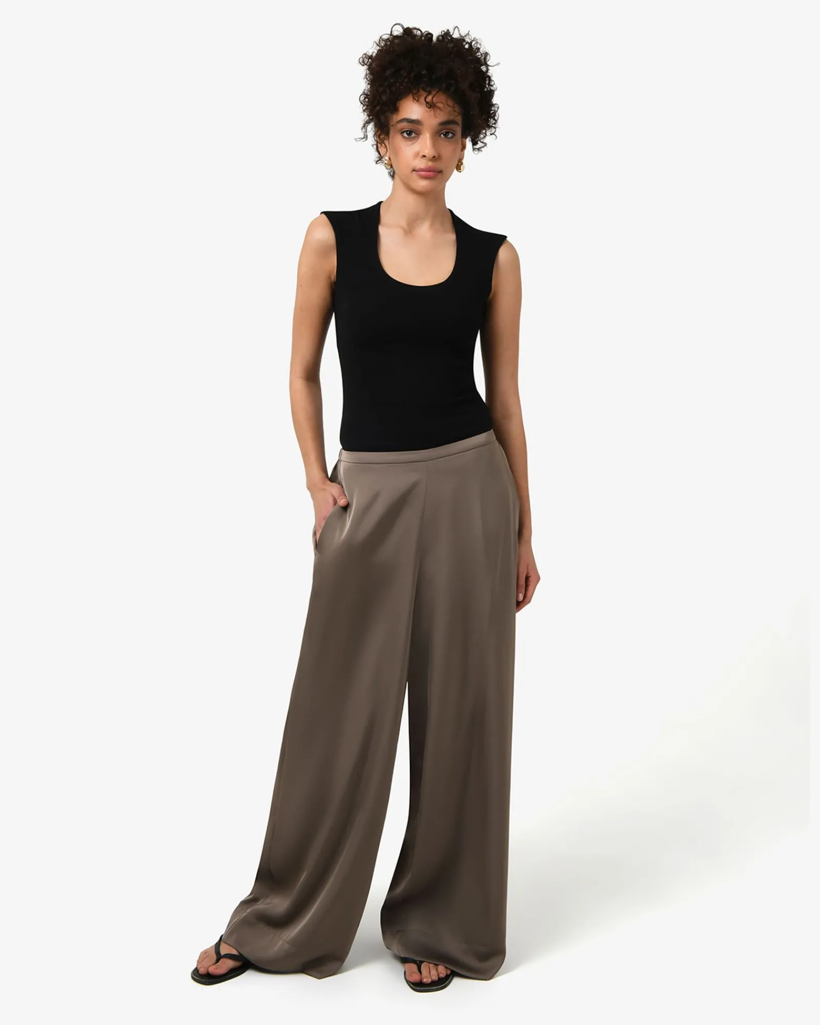 Forcast Soho Rounded Square Neck Top* T-Shirts & Tops|Basic Tops