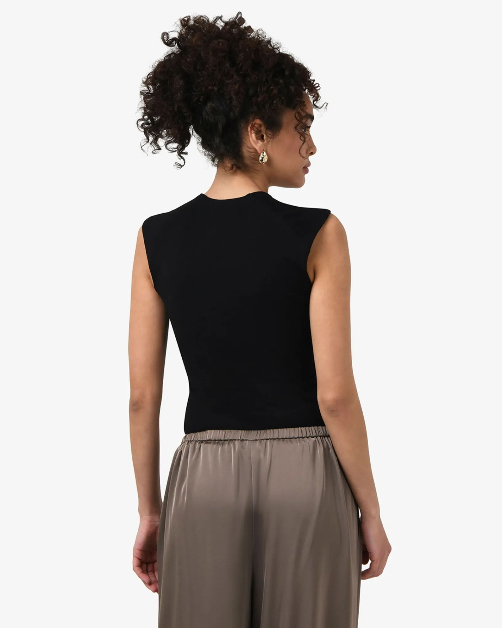 Forcast Soho Rounded Square Neck Top* T-Shirts & Tops|Basic Tops