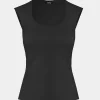 Forcast Soho Rounded Square Neck Top* T-Shirts & Tops|Basic Tops