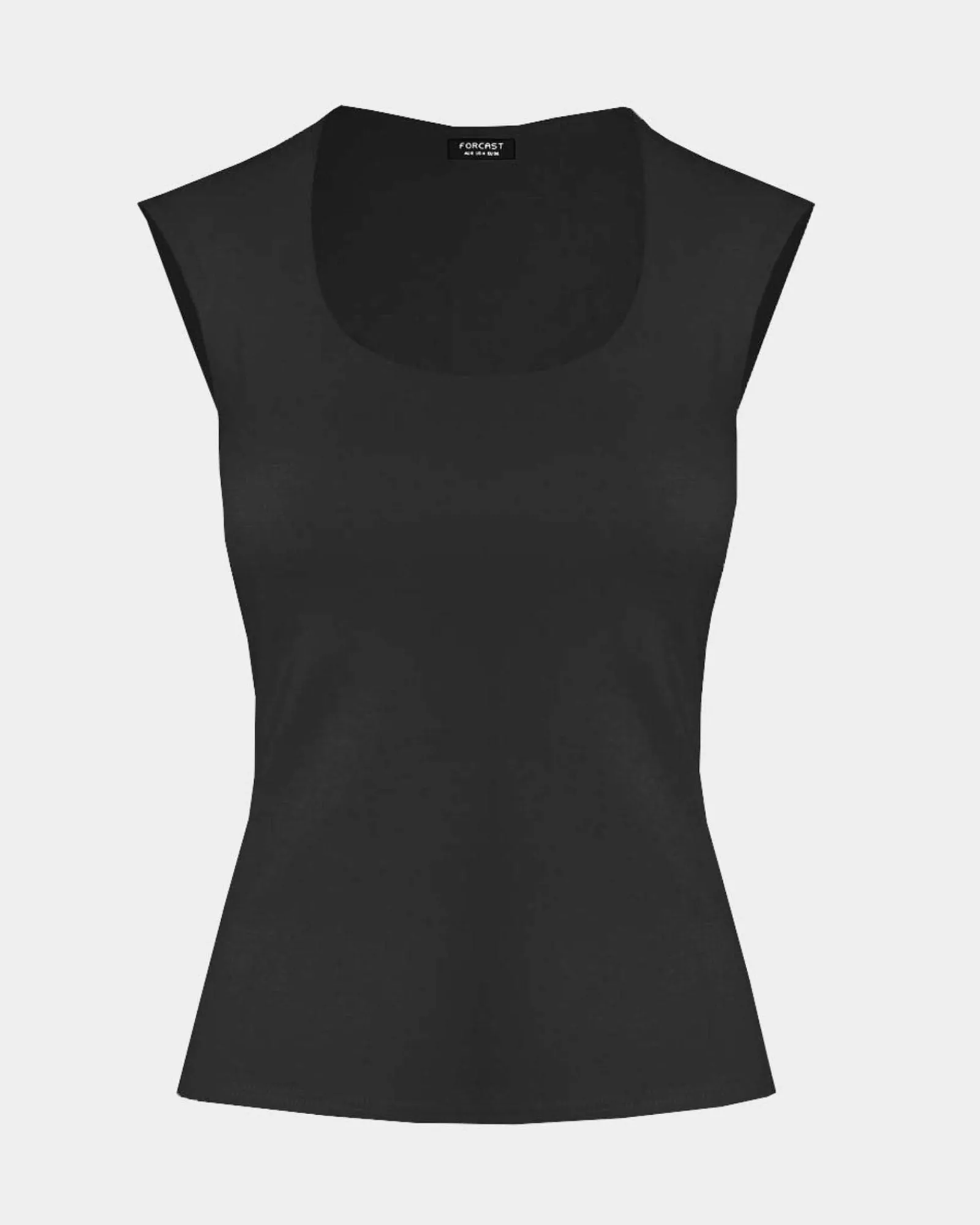 Forcast Soho Rounded Square Neck Top* T-Shirts & Tops|Basic Tops