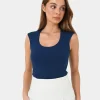 Forcast Soho Rounded Square Neck Top* T-Shirts & Tops|Work Tops