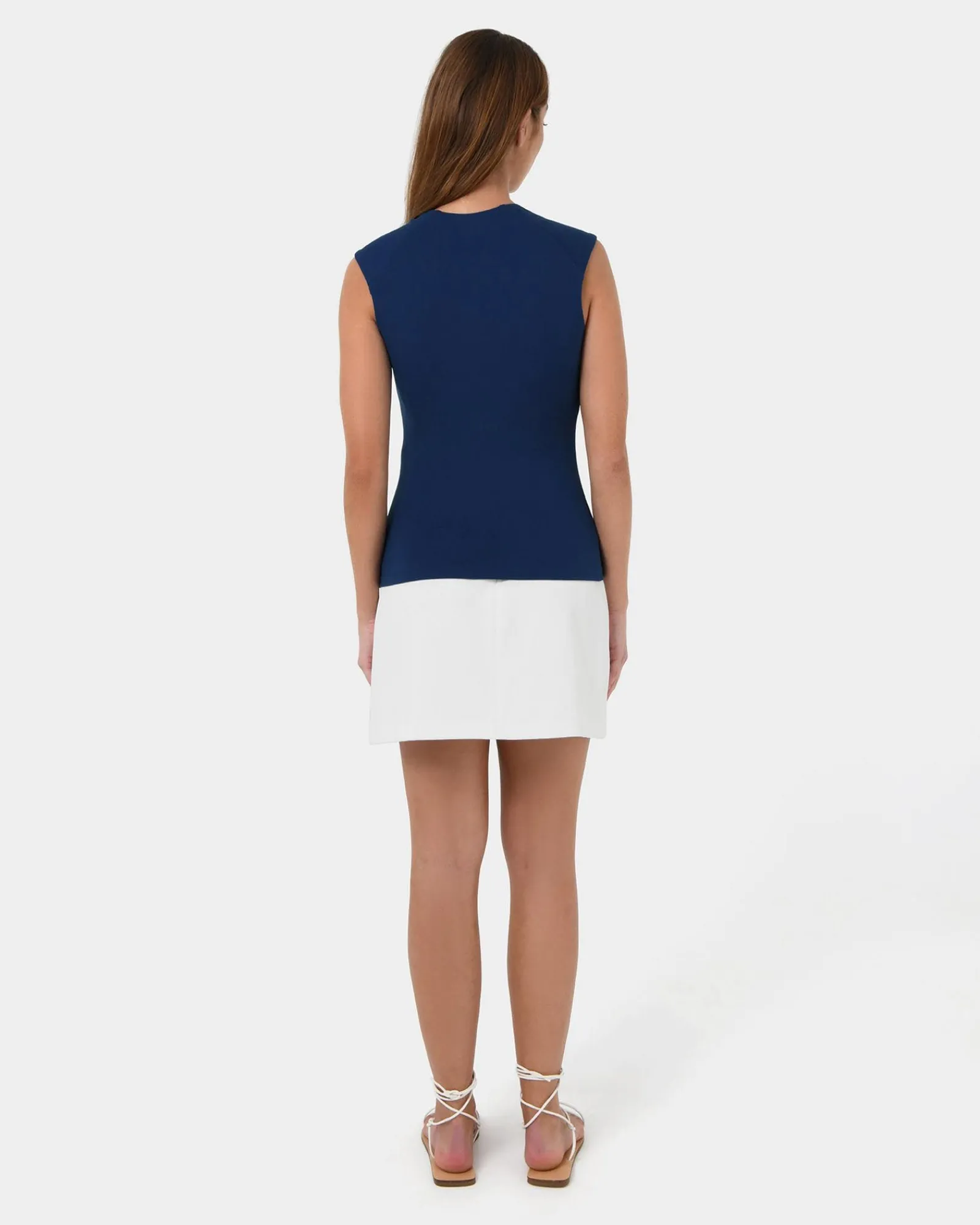 Forcast Soho Rounded Square Neck Top* T-Shirts & Tops|Work Tops
