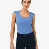 Forcast Soho Rounded Square Neck Top* T-Shirts & Tops|Work Tops