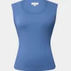 Forcast Soho Rounded Square Neck Top* T-Shirts & Tops|Work Tops