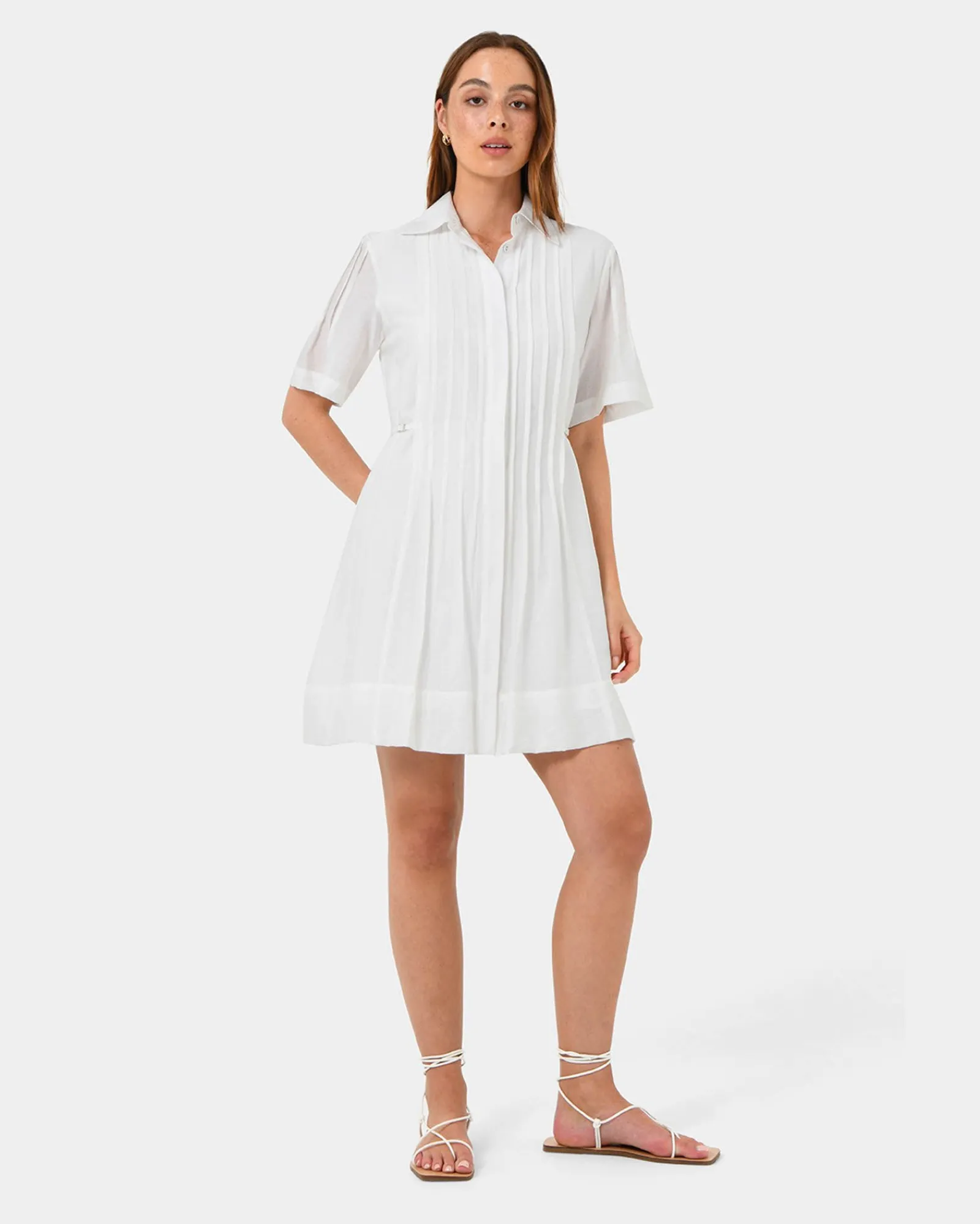 Forcast Sunshine Pleated Dress* Mini Dresses|Mini Dresses