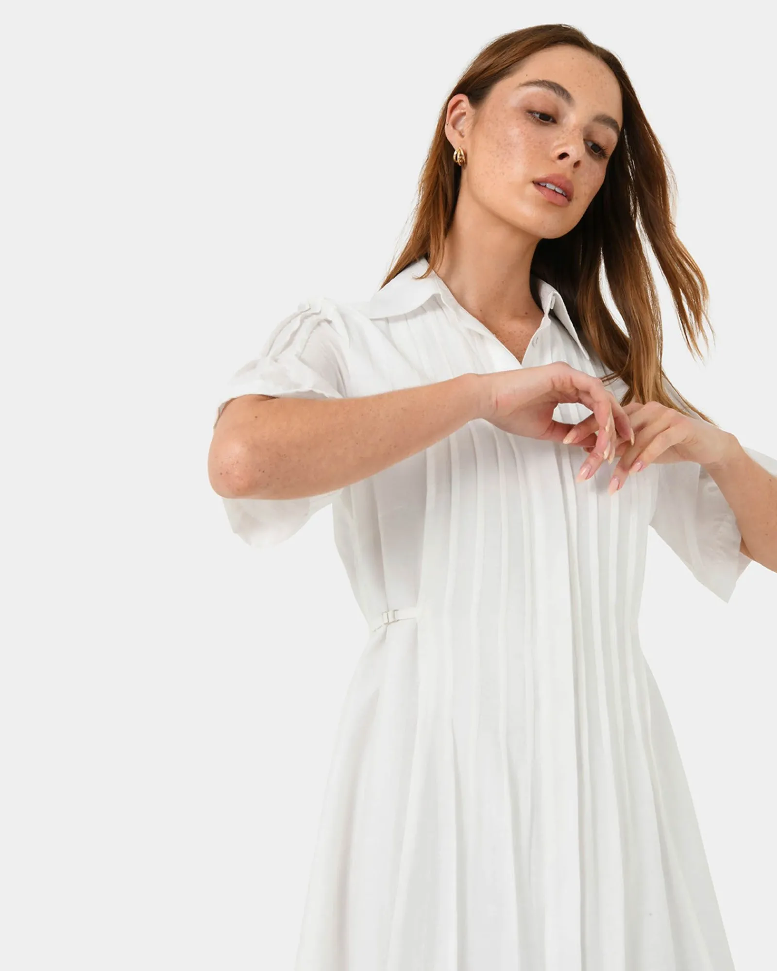 Forcast Sunshine Pleated Dress* Mini Dresses|Mini Dresses