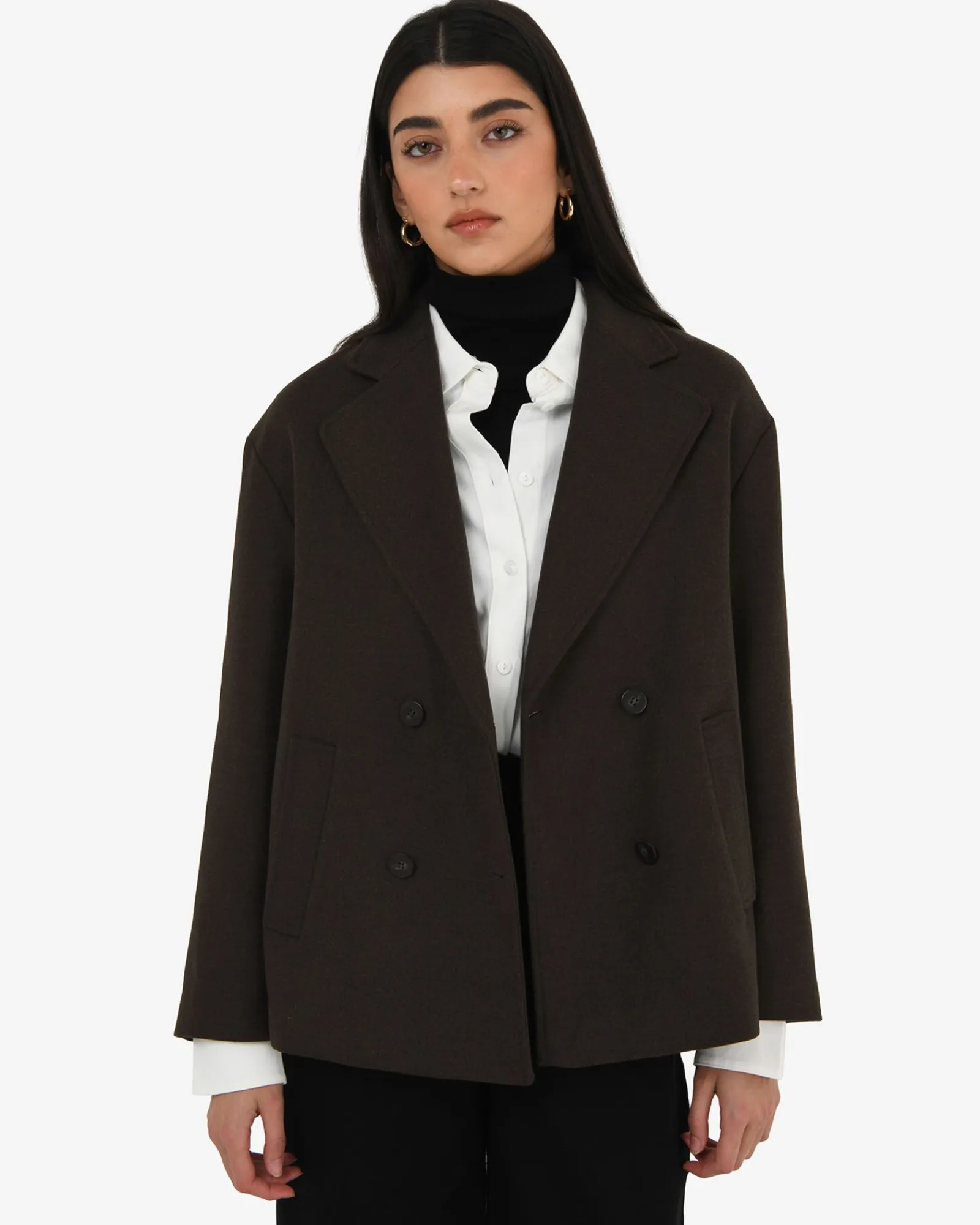 Forcast Tamara Cropped Peacoat* Coats|Work Jackets
