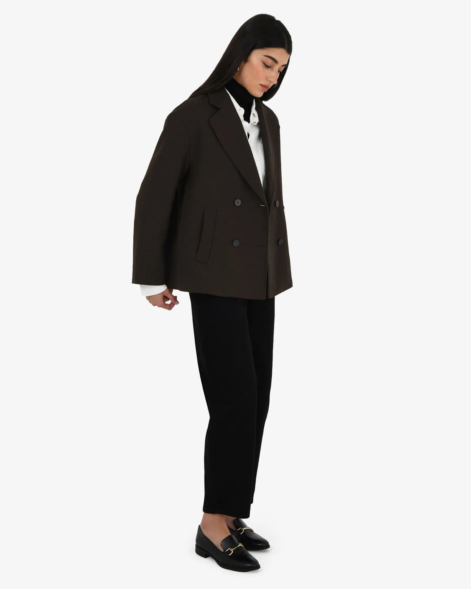 Forcast Tamara Cropped Peacoat* Coats|Work Jackets