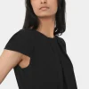Forcast Tamera Pleated Round Neck Top* T-Shirts & Tops|Work Tops