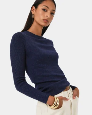 Forcast Tania Crew Neck Knit* Long Sleeve Tops|Work Tops