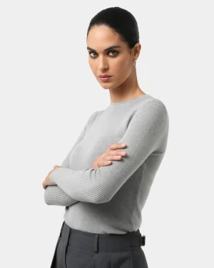 Forcast Tania Crew Neck Knit* Long Sleeve Tops|Work Tops