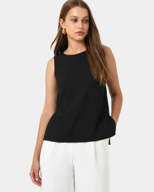 Forcast Tess Round Neck Top* T-Shirts & Tops|Work Tops