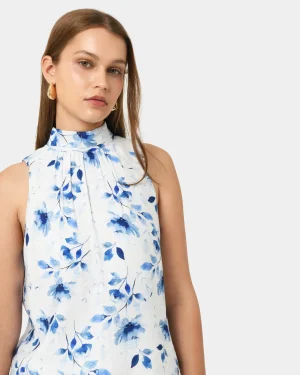 Forcast Tessie Halter Tie Top* T-Shirts & Tops|Work Tops