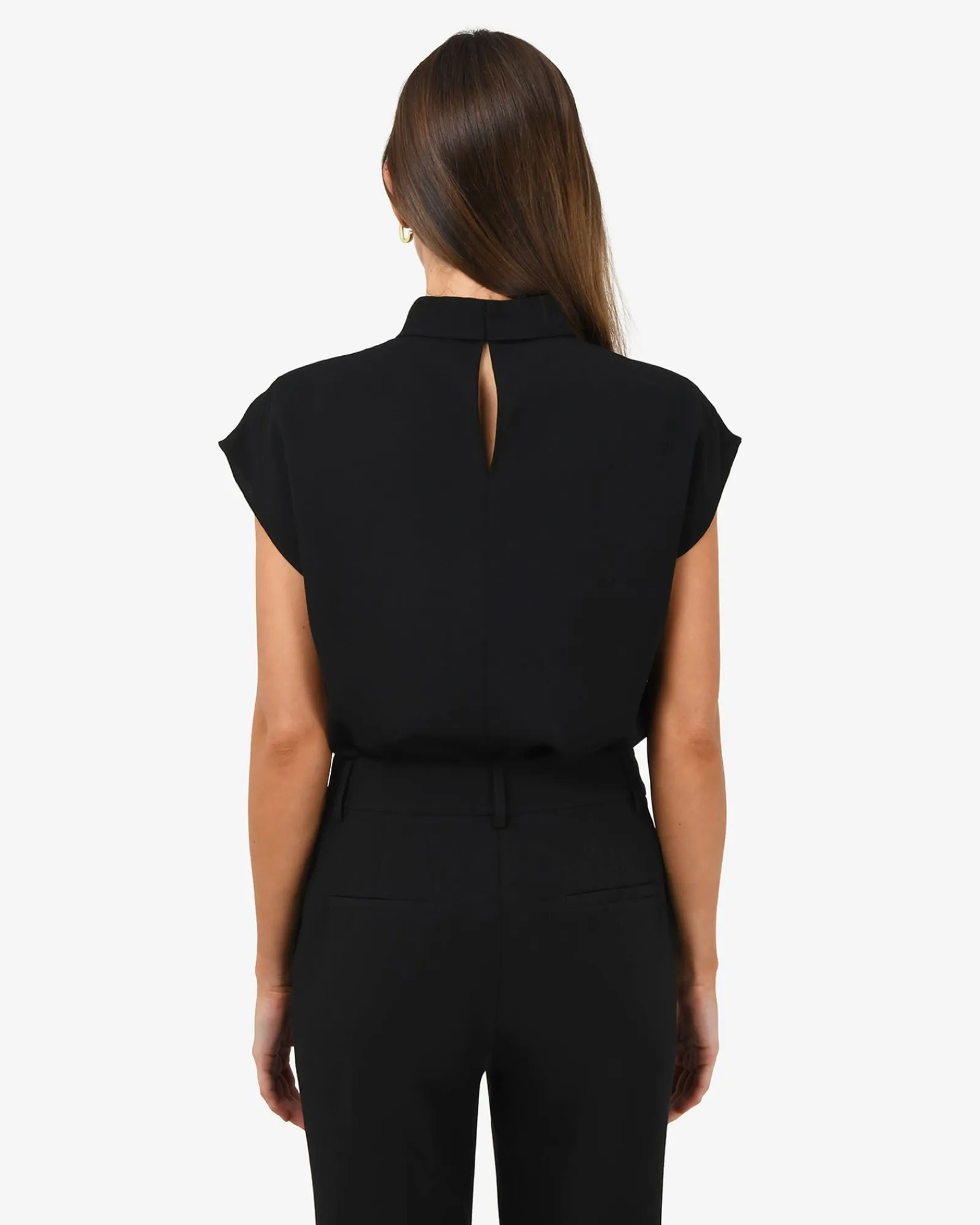 Forcast Tiara High Neck Shell Top* T-Shirts & Tops|Work Tops