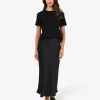 Forcast Valeria A-line Satin Skirt* Midi & Maxi Skirts|Work Skirts