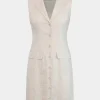 Forcast Valeria Buttoned Linen Dress* Mini Dresses|Mini Dresses