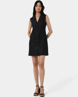 Forcast Valeria Buttoned Linen Dress* Mini Dresses|Mini Dresses