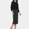 Forcast Vera Faux Leather Midi Skirt* Midi & Maxi Skirts|Work Skirts
