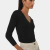Forcast Vicky V-neck Knit* Long Sleeve Tops|Work Tops
