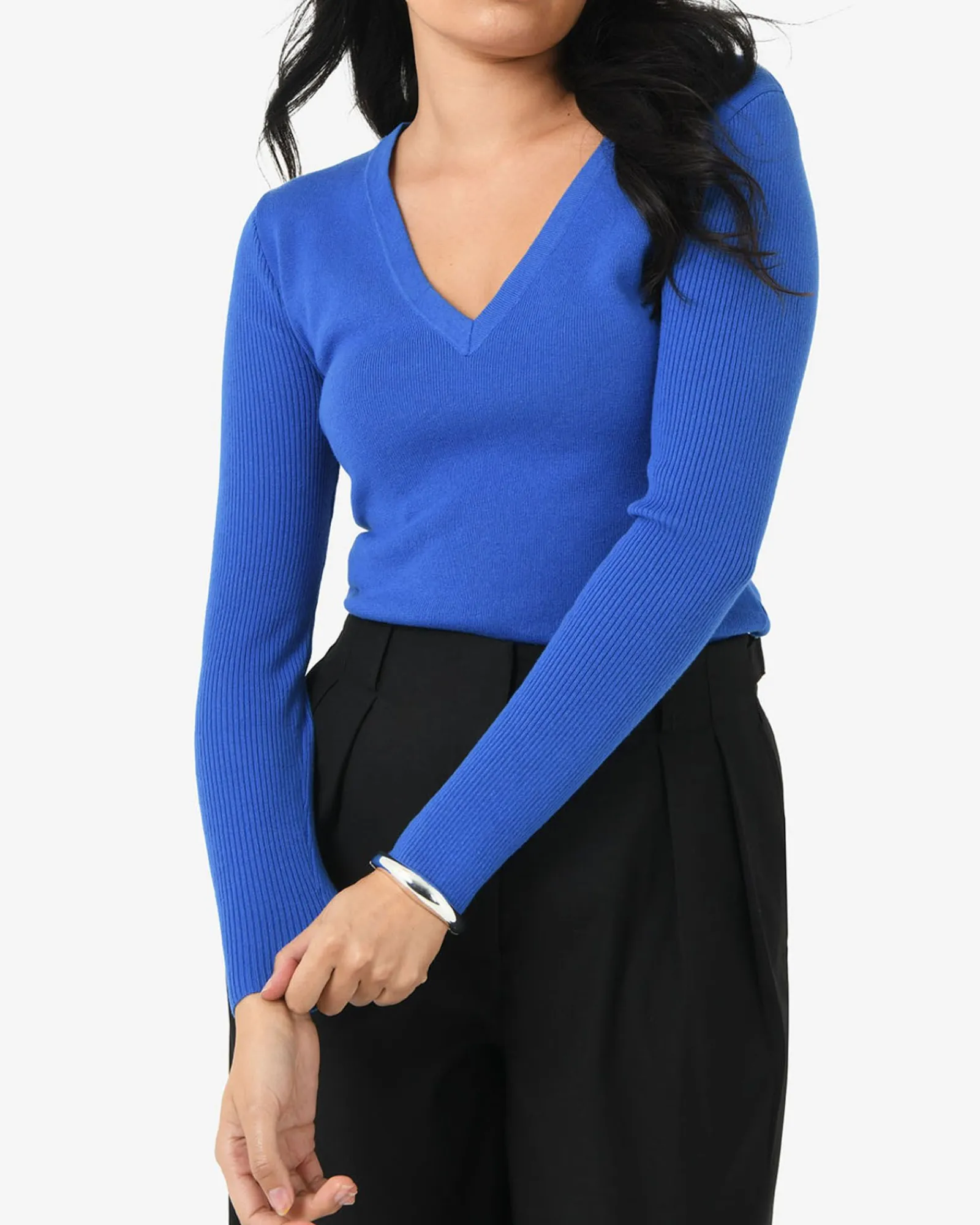 Forcast Vicky V-neck Knit* T-Shirts & Tops|Long Sleeve Tops